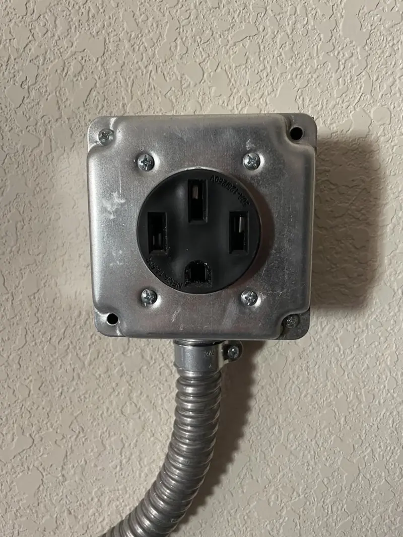 NEMA 14-50 outlet installed for Smart Home Electrical in Rockwall